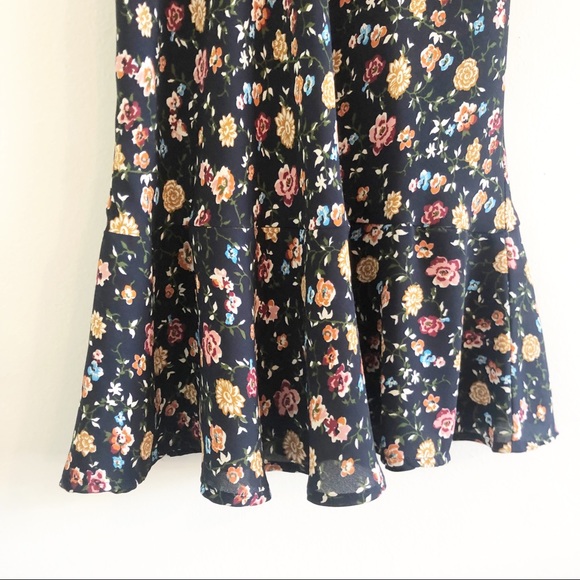 J. Crew Mercantile Floral Ruffle Hem Dress Size 00 - Picture 13 of 13